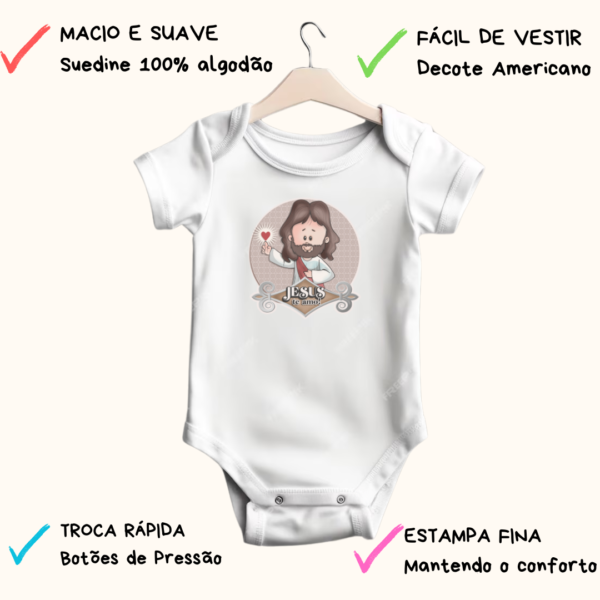 Body Macacão Jesus Eu te amo - Imagem 4