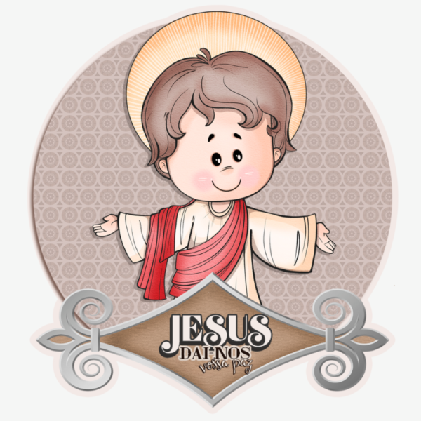 Body Macacão Bebe Jesus Dai-nos a Vossa Paz - Imagem 3