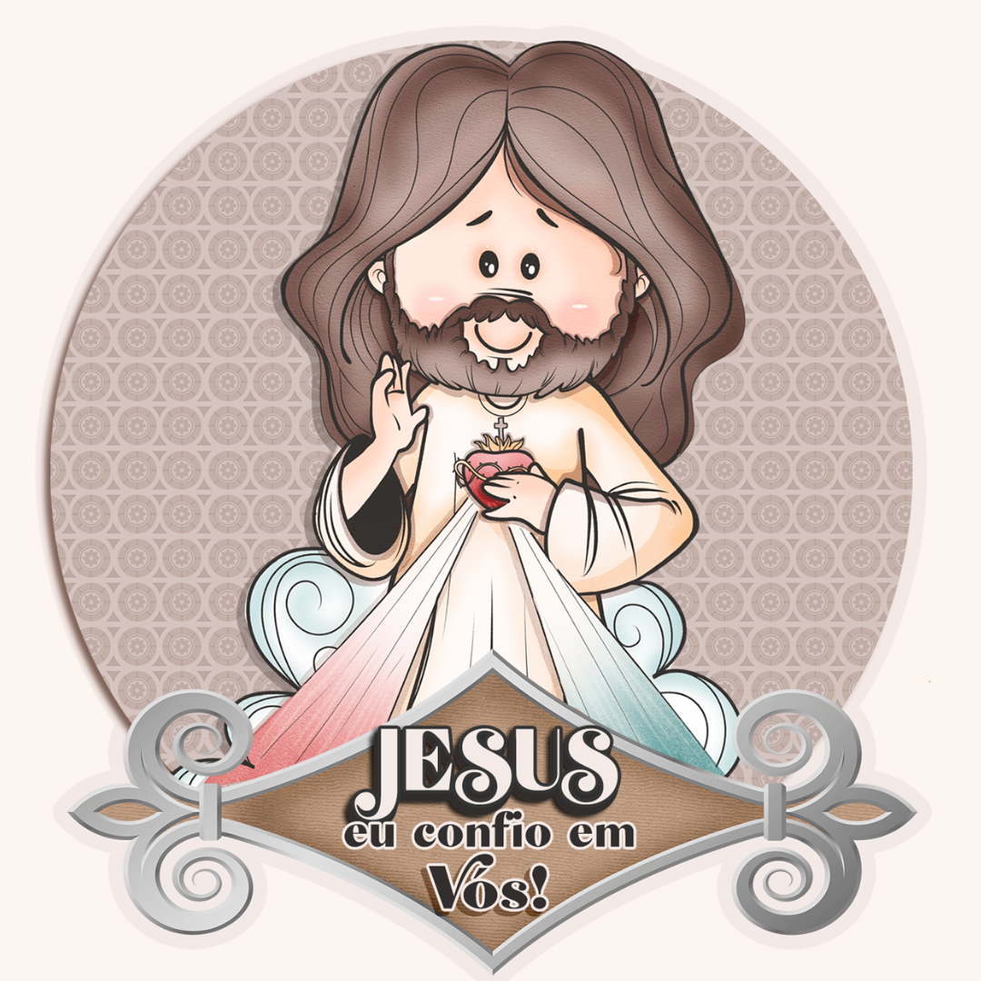 Body Macacão Bebe Jesus Eu Confio Em Vós - Imagem 3