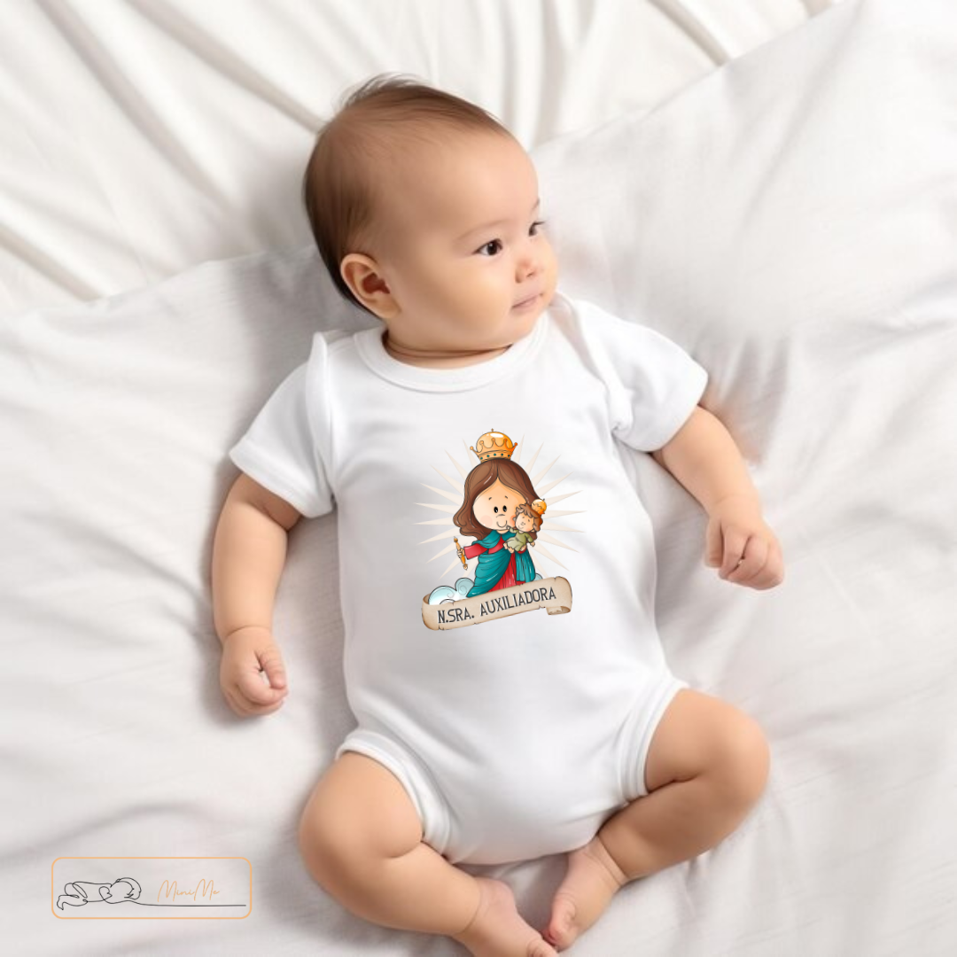 Body Macacão Bebe Nossa Senhora Auxiliadora - Imagem 2
