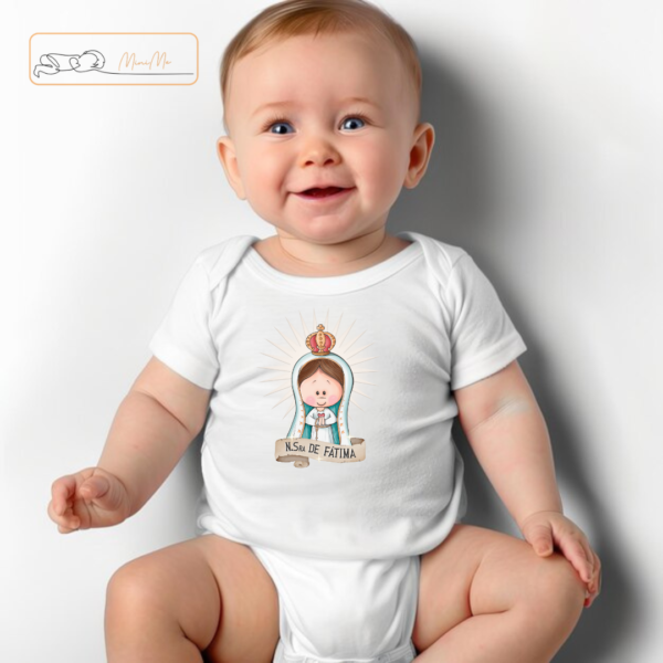 Body Macacão Bebe Nossa Senhora De Fátima - Imagem 2