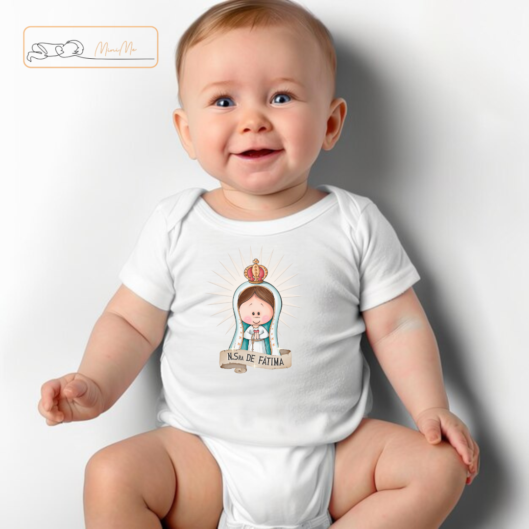 Body Macacão Bebe Nossa Senhora De Fátima - Imagem 2