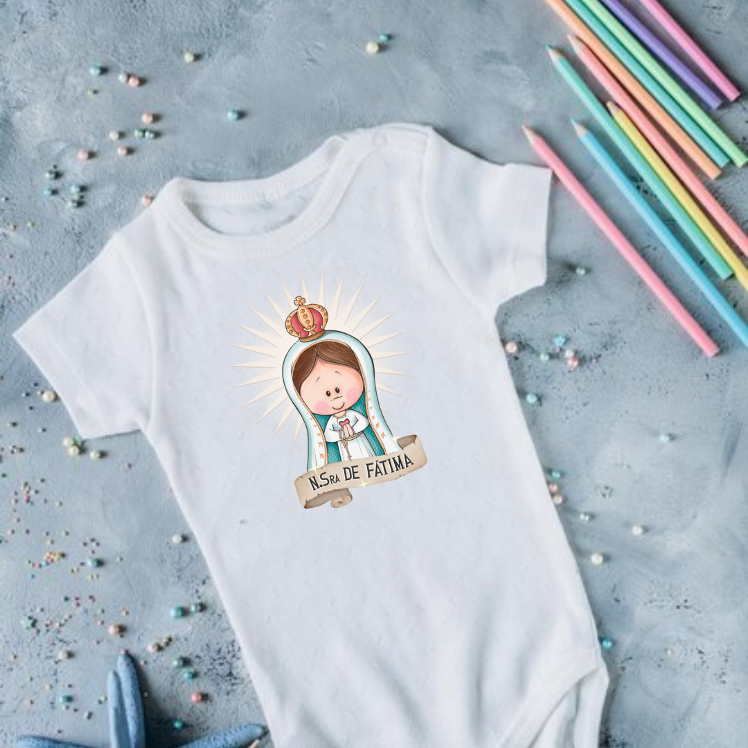 Body Bori Macacão Bebe Nossa Senhora De Fátima