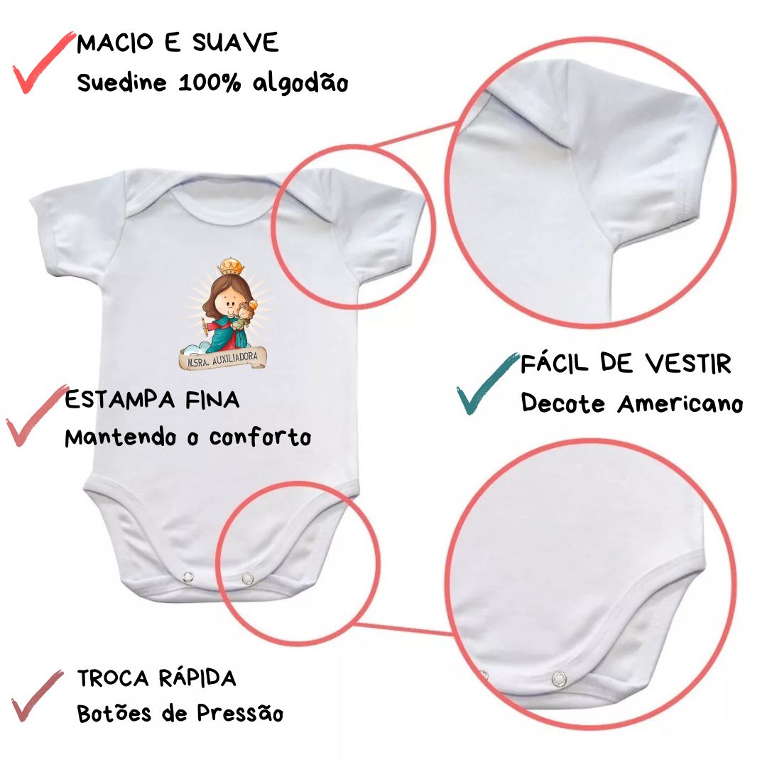 Body Bebê Nossa Senhora Auxiliadora - Imagem 3