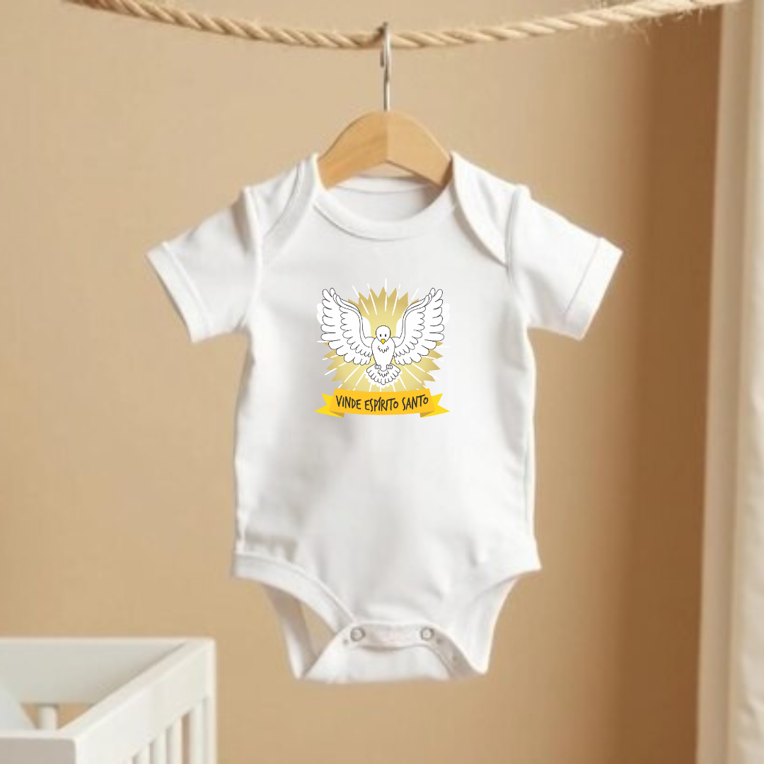 Roupa De Bebe Body Bori Macacão Espírito Santo - Algodão