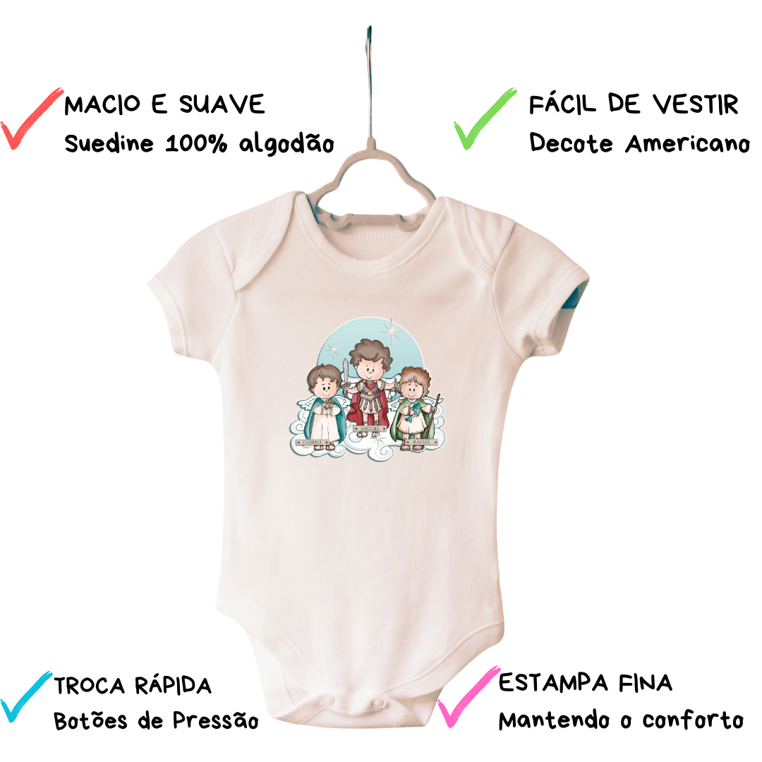 Roupa De Bebe Body Macacão Miguel, Rafael E Gabriel - Imagem 5