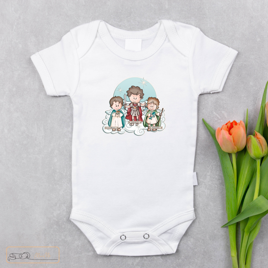 Roupa De Bebe Body Macacão Miguel, Rafael E Gabriel